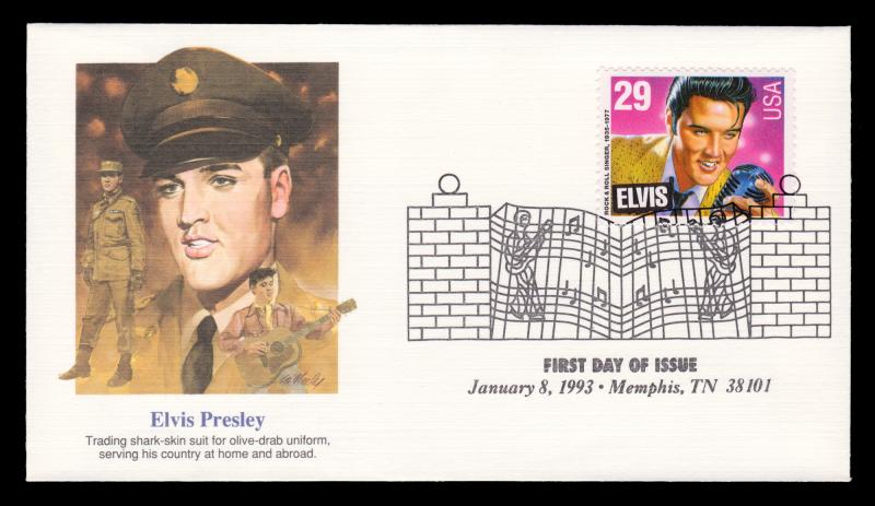 UNITED STATES. ELVIS PRESLEY FDC SCOTT # 2721. YEAR 1993. ITEM: 5