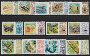 SAMOA SG390/9c 1972 DEFINITIVE SET MNH