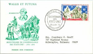 Wallis & Futuna 1976 FDC- Bicentennial of the US Independence - F12505