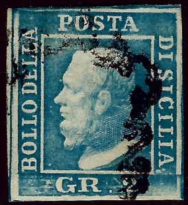 Italy Sicily SC#13g Used VF hr SCV$120.00...fill a key spot!!