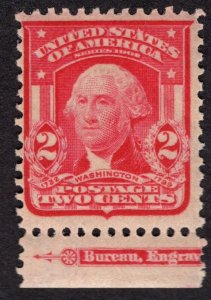 US #319Fi  Fine, w/Original Gum. Never Hinged.