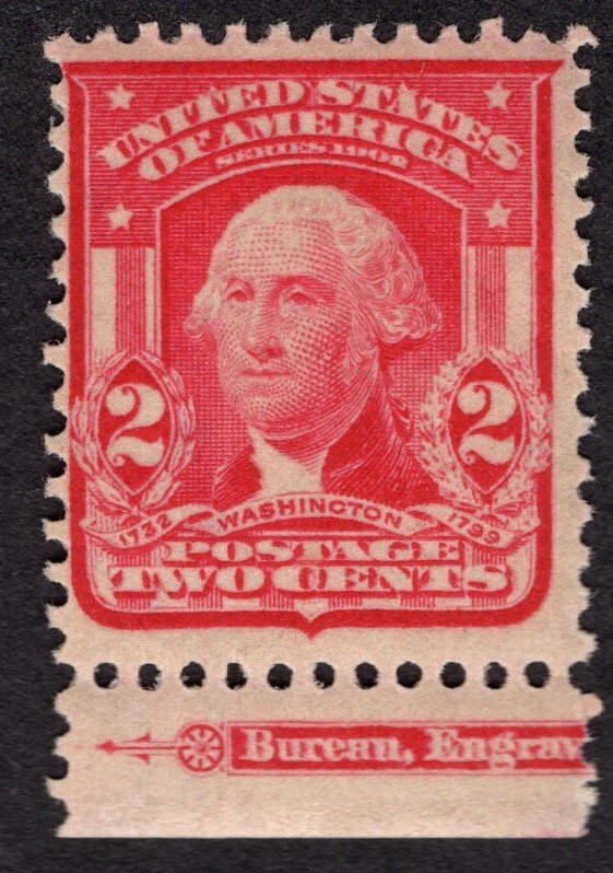 US #319Fi  Fine, w/Original Gum. Never Hinged.
