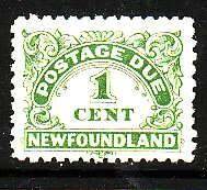 Newfoundland-Sc#J1a- id12-unused NH 1c yellow green postage due-1939-