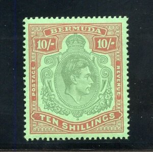 BERMUDA 1939 10/ GVI PERF 14  SCOTT #126b, SG #119a MINT NH