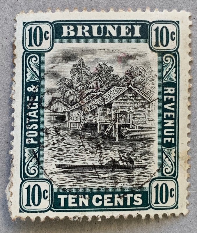 Brunei 1907 10c used, nice cancel.  Scott 25, CV $5.00, SG 29