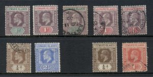 Leeward Is 1902-32 KEVII/KGV Assorted MLH/FU