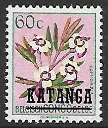 Katanga # 24 - Euphorbia , overprint - MNH.....{KlBl25}