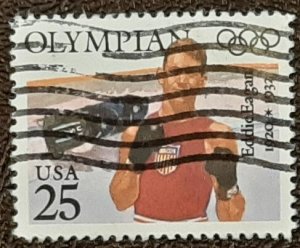 US Scott # 2499;  Used 25c Olympians from 1990; VF centering; off paper