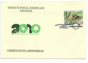 DOMINICAN REPUBLIC 2010 YEAR OF BIODIVERSITY NATURE CONSERVATION FAUNA FDC