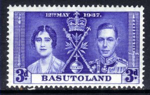 Basutoland 1937 KGV1 3d Bright Blue Coronation Umm SG 17 ( D845 )