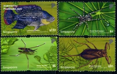 Singapore 2011, Definitives, animals 4v (with 2011A), MNH