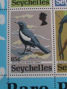 SEYCHELLES STAMP:1972-SC#304A  RARE BIRDS  MNH - S/S SHEET POST OFFICE FRESH