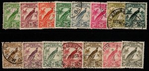 NEW GUINEA SG177/89 1932-4 DEFINITIVE SET WITHOUT DATES FINE USED