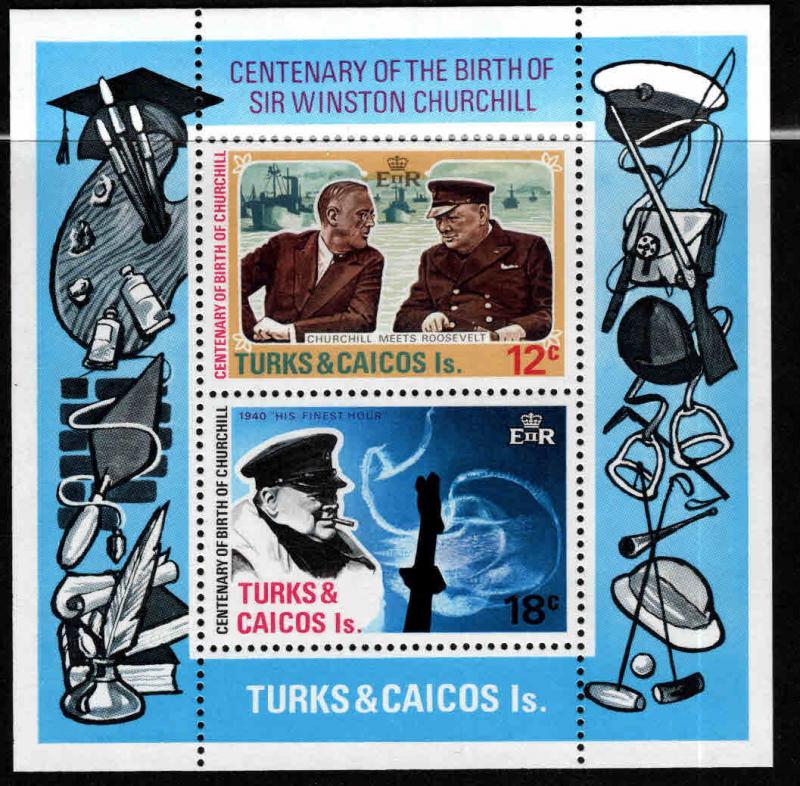 Turks and Caicos Islands Scott 298a mnh**  Churchill mini sheet