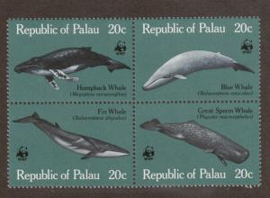 Palau 24 - 27 - WWF Whales.  MNH.OG.    #02 PALAU24s