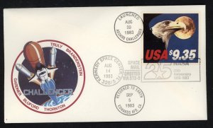 SCOTT 1909 1983 $9.35 EAGLE & MOON EXPRESS MAIL ISSUE SPACE FLIGHT COVER CAT $40