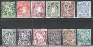 IRELAND #106-117 Used,  F/VF,  CV 60.00  ....   2920080/81