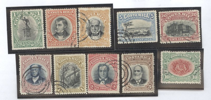 Costa Rica #45-54  Single (Complete Set)