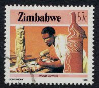 Zimbabwe SG 677  SC# 511  Used   Wood Carving see detail and scan