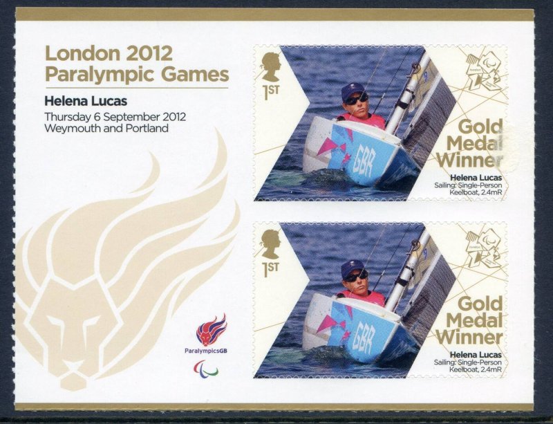 GB London 2012 Paralympics Helena Lucas Gold 1st Class MNH SG3397a 