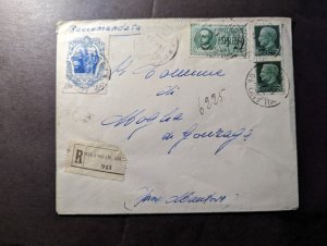 1943 Registered Express Italy Cover Milan