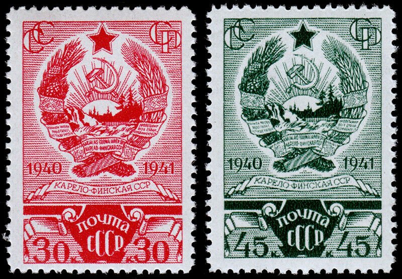 Russia Scott 841-842 (1941) Mint NH VF, CV $15.00 W