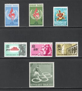 Togo  #457, 458, 461, 476-8, 491 VF, Mint NH, Historic Monuments ... 6380160