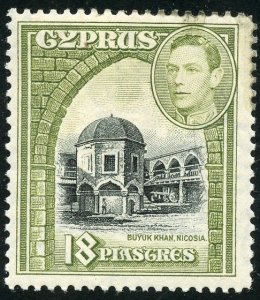 Cyprus Scott 152 Unused FH - 1938 Buyuk Khan, Nicosia - SCV $5.00