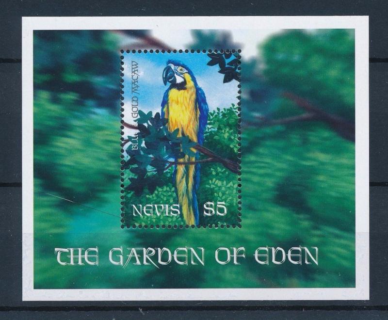 [35062] Nevis 2001 Birds Vögel Oiseaux Ucelli  Parrot Garden of Eden MNH Sheet