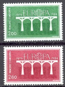 Andorra, French Sc# 323-324 MNH 1984 Europa