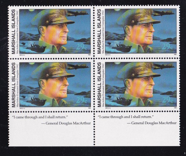 Marshall Islands 292-307, MNH Blocks of 4, With Selvage - WW2