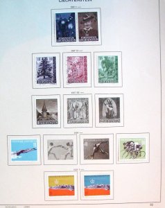 Liechtenstein Collection on Schaubek pages over $1000 Cat Value.  mint 94-107.