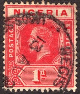 1914, Nigeria 1p, Used, Sc 2