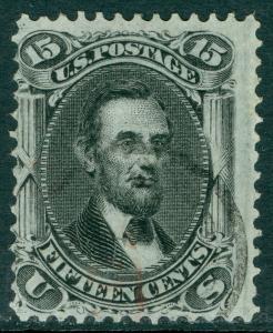 EDW1949SELL : USA 1868 Scott #98 Used. A Very Fresh stamp. PSAG Cert. Cat $275.