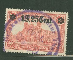 France N25 1916 Military occupation; German occupied France - stamp has German Feldpost cancel for military mail.