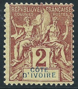 Ivory Coast, Sc #2, 2c MH