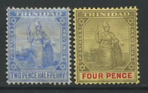 Trinidad KEVII 1904 2 1/2d & 4d mint o.g.
