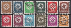 Germany - 1934 official stamps (Wmk.) Sc# O80/O91 (7926)