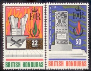 British Honduras 1968 SC# 212-3 MNH-OG E35