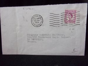 QE2 6d WILDING 'R M L' PERFIN ON 'ROYAL MAIL LINES' COVER