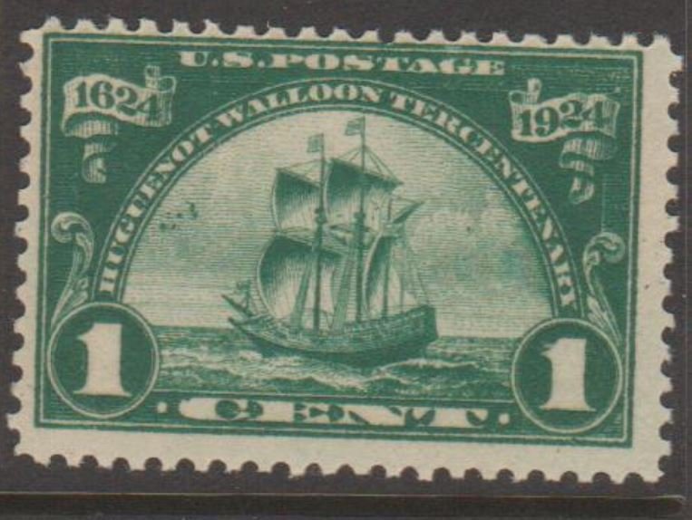 U.S. Scott #614 Huguenot-Walloon Stamp - Mint NH Single - IND