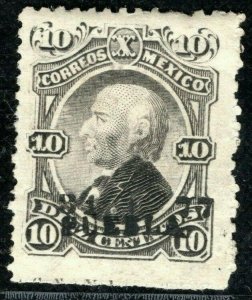 MEXICO Stamp 10c Black Hidalgo *PUEBLA* 1875 Mint MM Scott Cat $110 PURPLE211