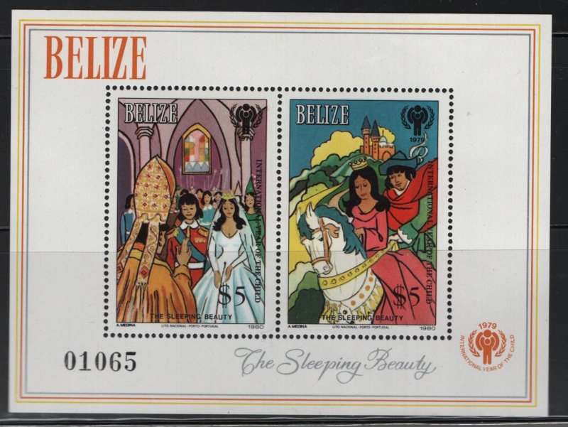 BELIZE  521, SOUVENIR SHEET, MNH,1980 The sleeping beauty