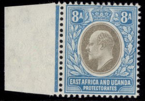 EAST AFRICA and UGANDA EDVII SG25, 8a grey & pale blue, NH MINT.