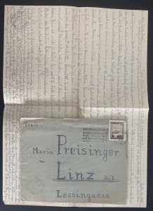 1946 Salzburg Austria War Criminal Prison Camp Marcus Cover Preisinger W Letter
