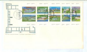 Canada 992a booklet pane of 10 FDC