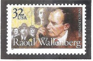 1997 Raoul Wallenberg Single 32c Postage Stamp, Sc#3135, MNH, OG