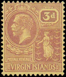 Virgin Islands #61, Incomplete Set, W/O Tabs, 1928, Hinged