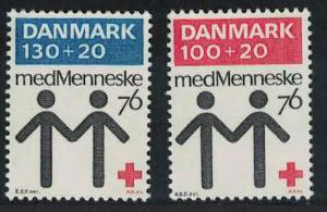 Denmark Centenary of Danish Red Cross 2v SG#622-623