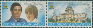 New Zealand 1981 SG1247-1248 Royal Wedding set MNH